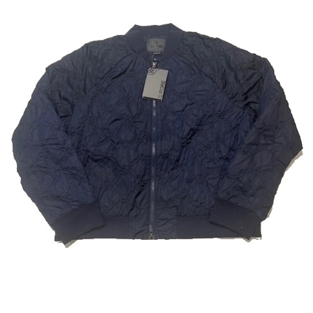 G/FORE Women's Textured Embossed Navy Bomber Jacket Pockets NWT MSRP $395-Size L